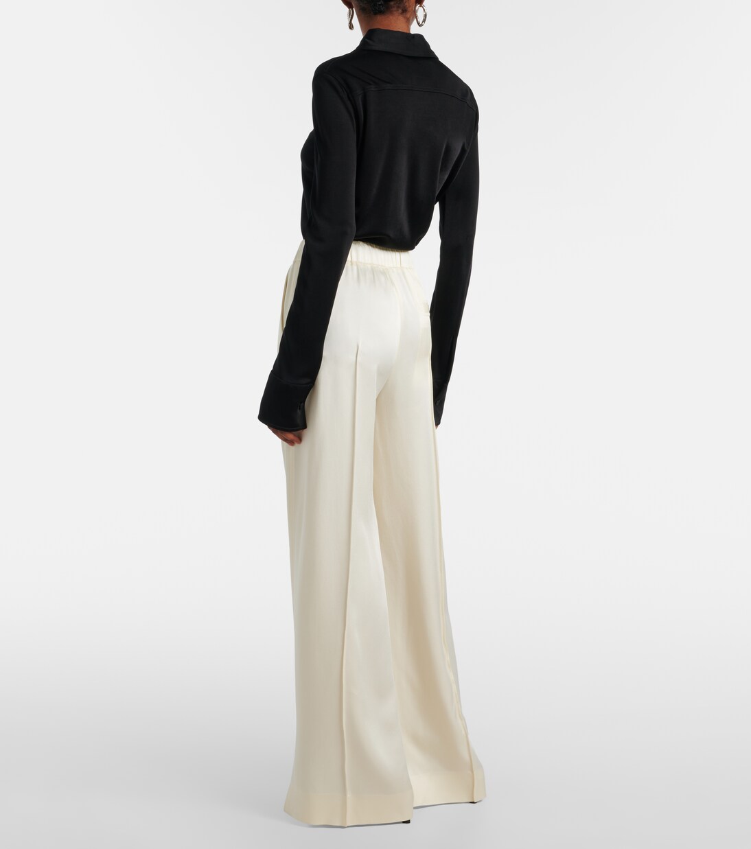 Pantalon ample en satin | Jil Sander