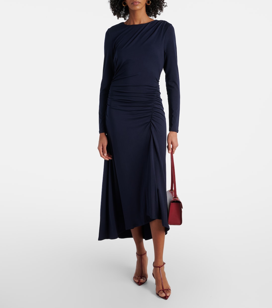 Gathered midi dress  | Veronica Beard