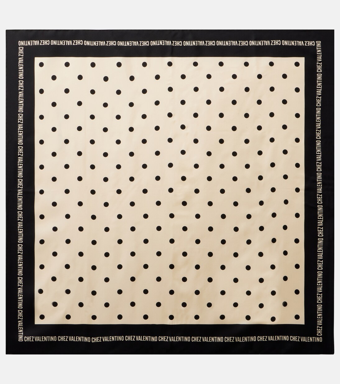 Chez Valentino polka-dot silk scarf | Valentino