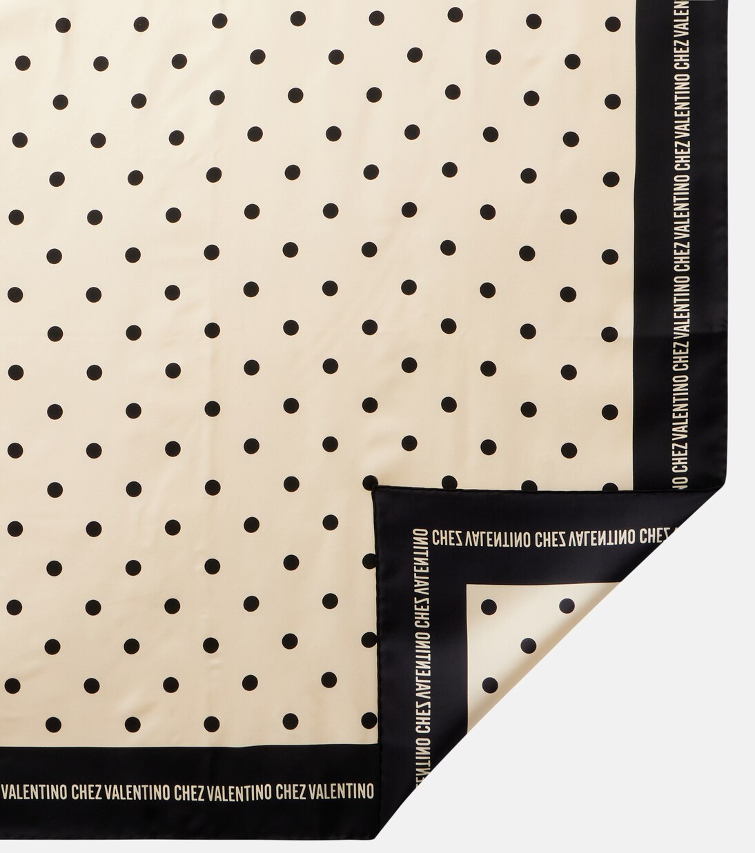 Chez Valentino polka-dot silk scarf | Valentino