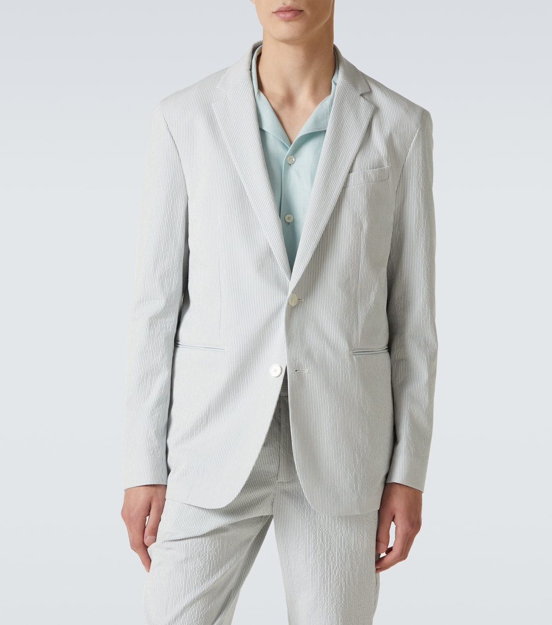 Garret cotton-blend seersucker blazer | Orlebar Brown