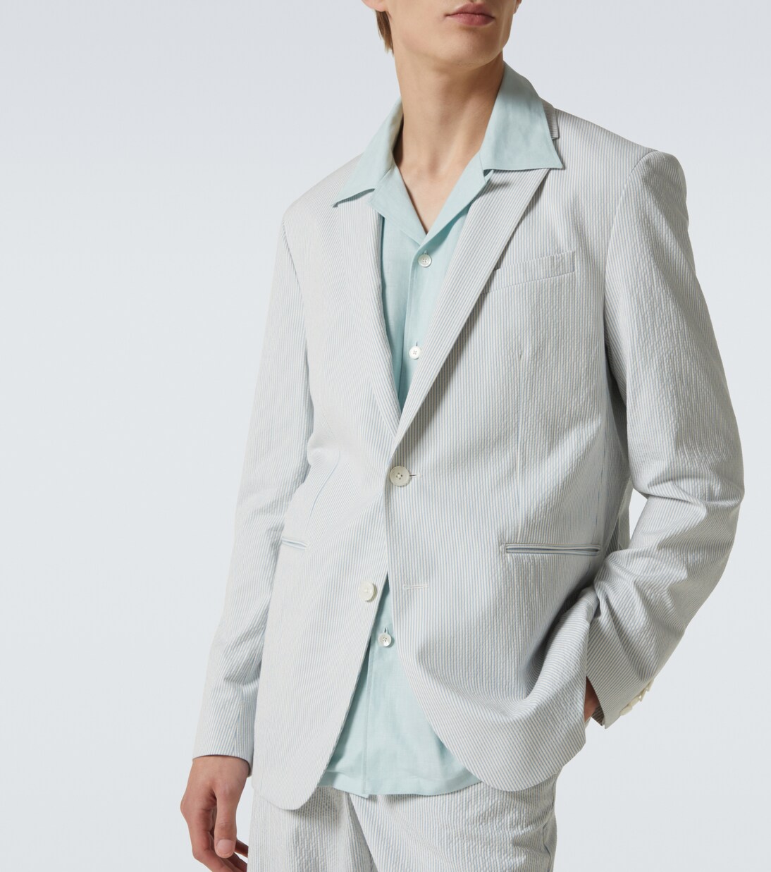 Garret cotton-blend seersucker blazer | Orlebar Brown