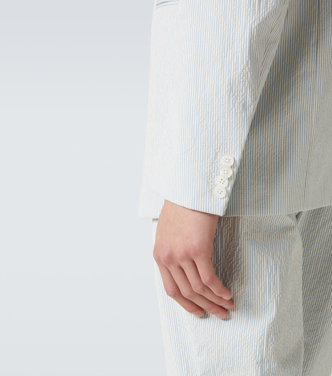 Garret cotton-blend seersucker blazer | Orlebar Brown