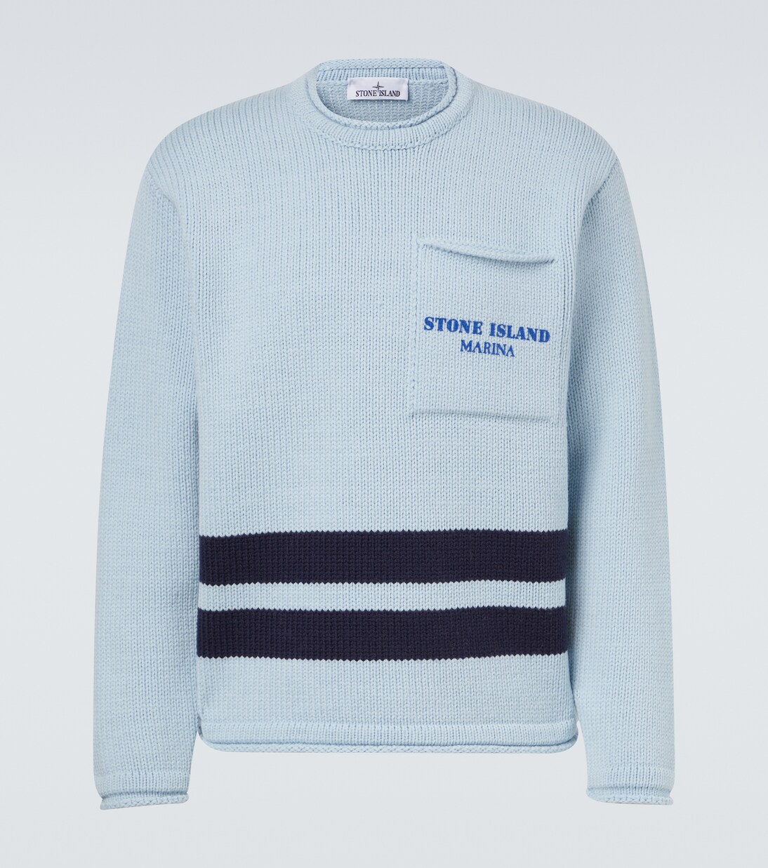 Marina jacquard virgin wool sweater | Stone Island