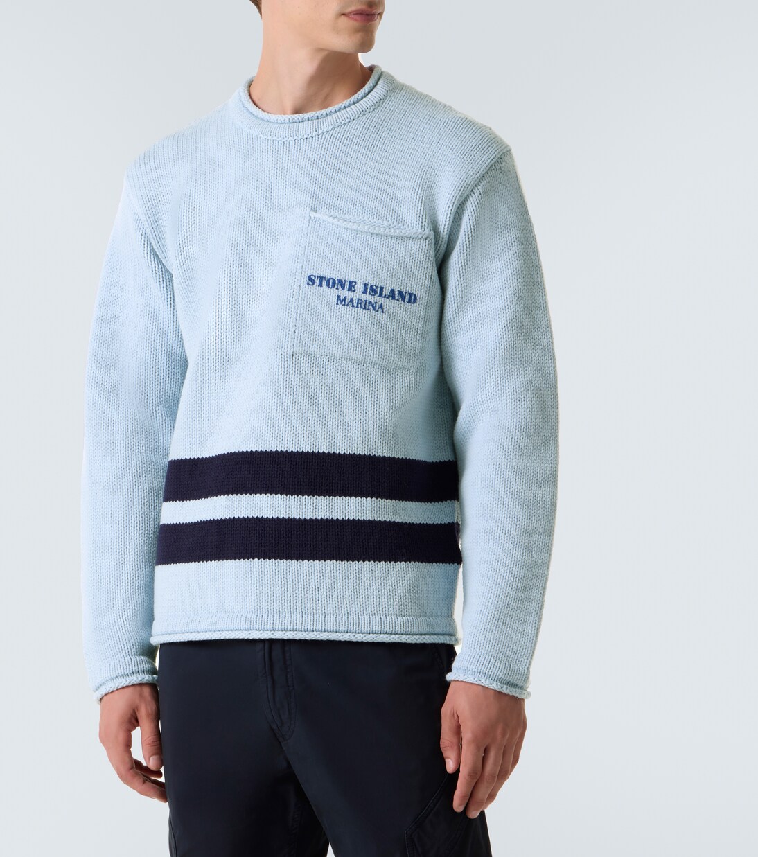 Marina jacquard virgin wool sweater | Stone Island