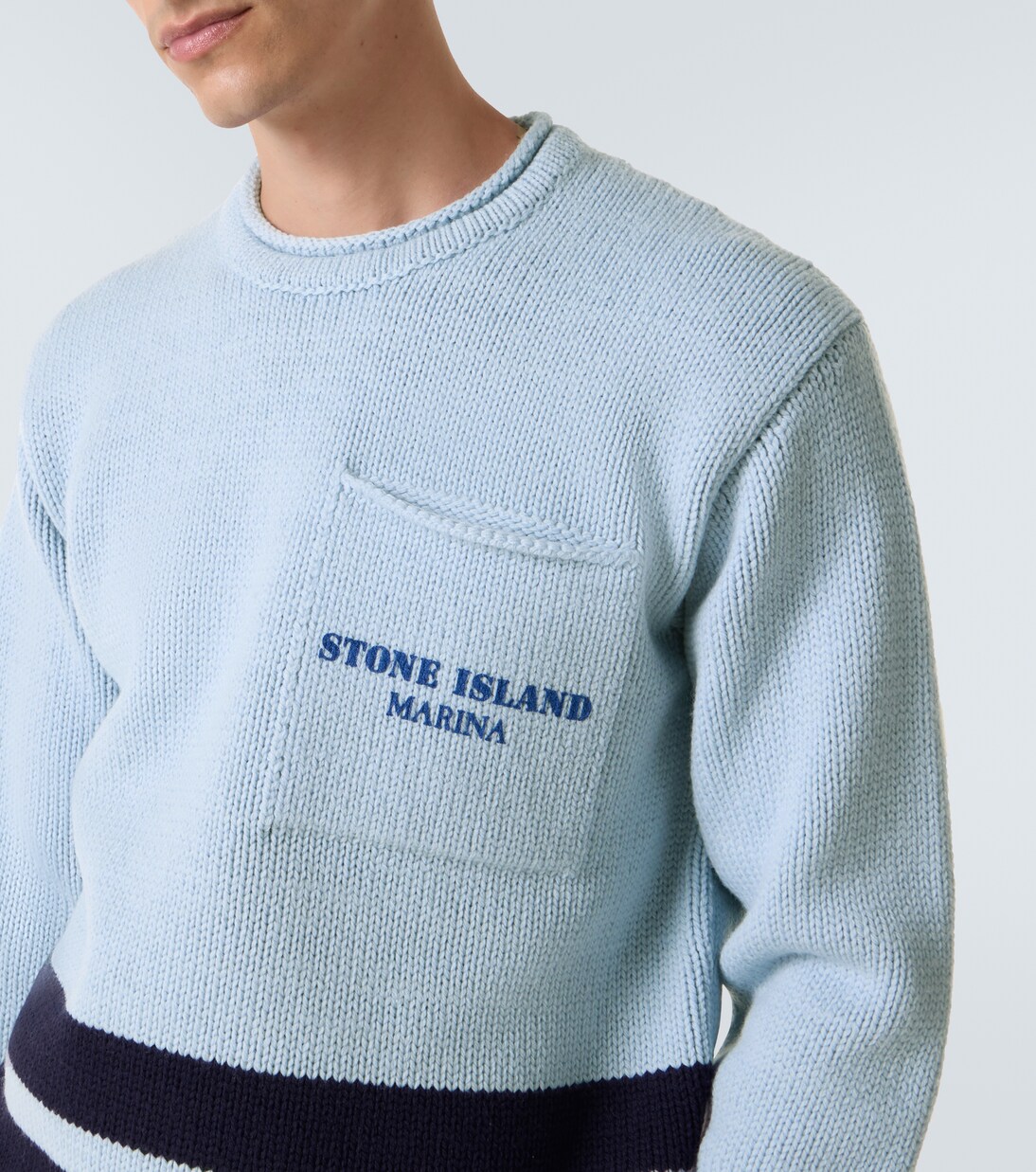 Marina jacquard virgin wool sweater | Stone Island