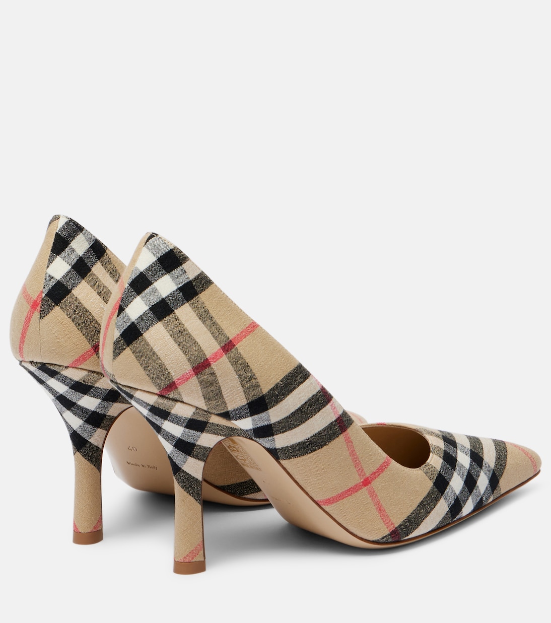 Dame 90 Burberry Check canvas pumps | Burberry