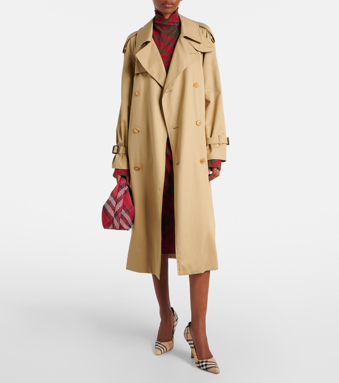 Dame 90 Burberry Check canvas pumps | Burberry