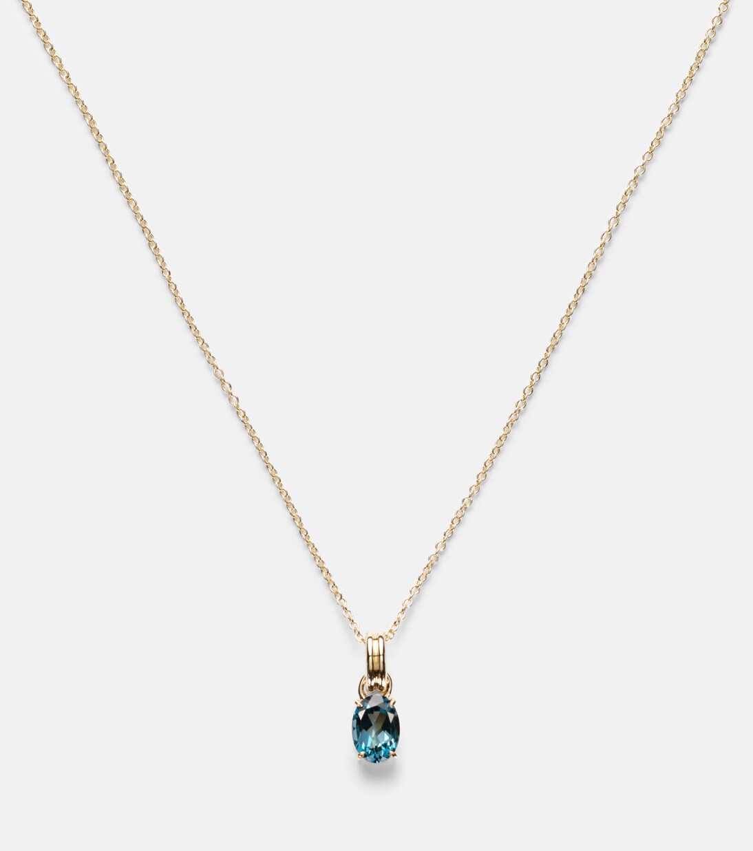 Serenity 14kt gold charm necklace with spinel | Stone and Strand