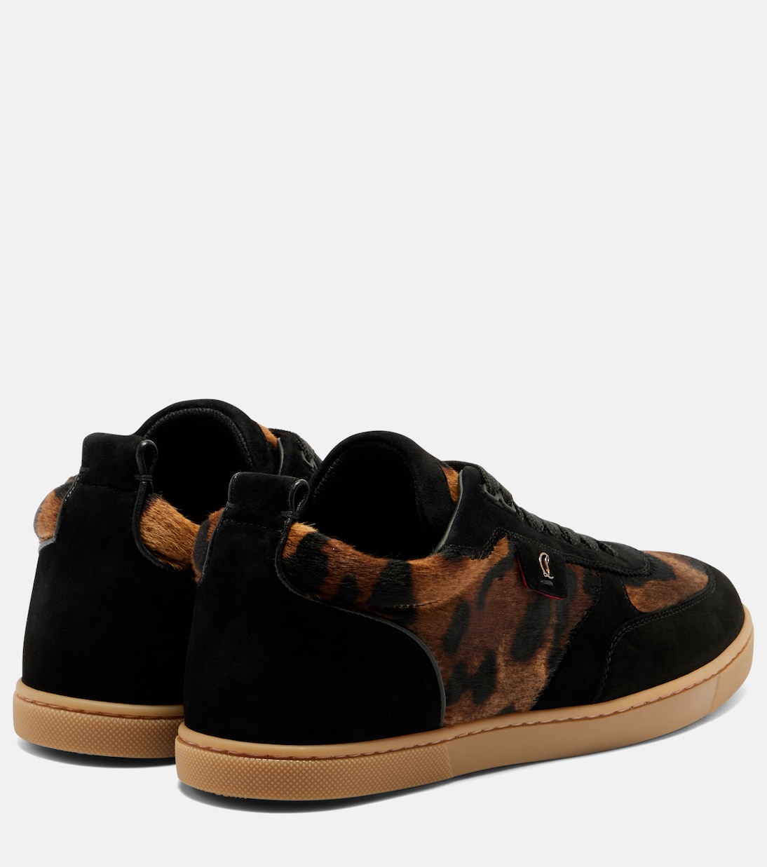 Baskets en cuir façon poulain et daim | Christian Louboutin
