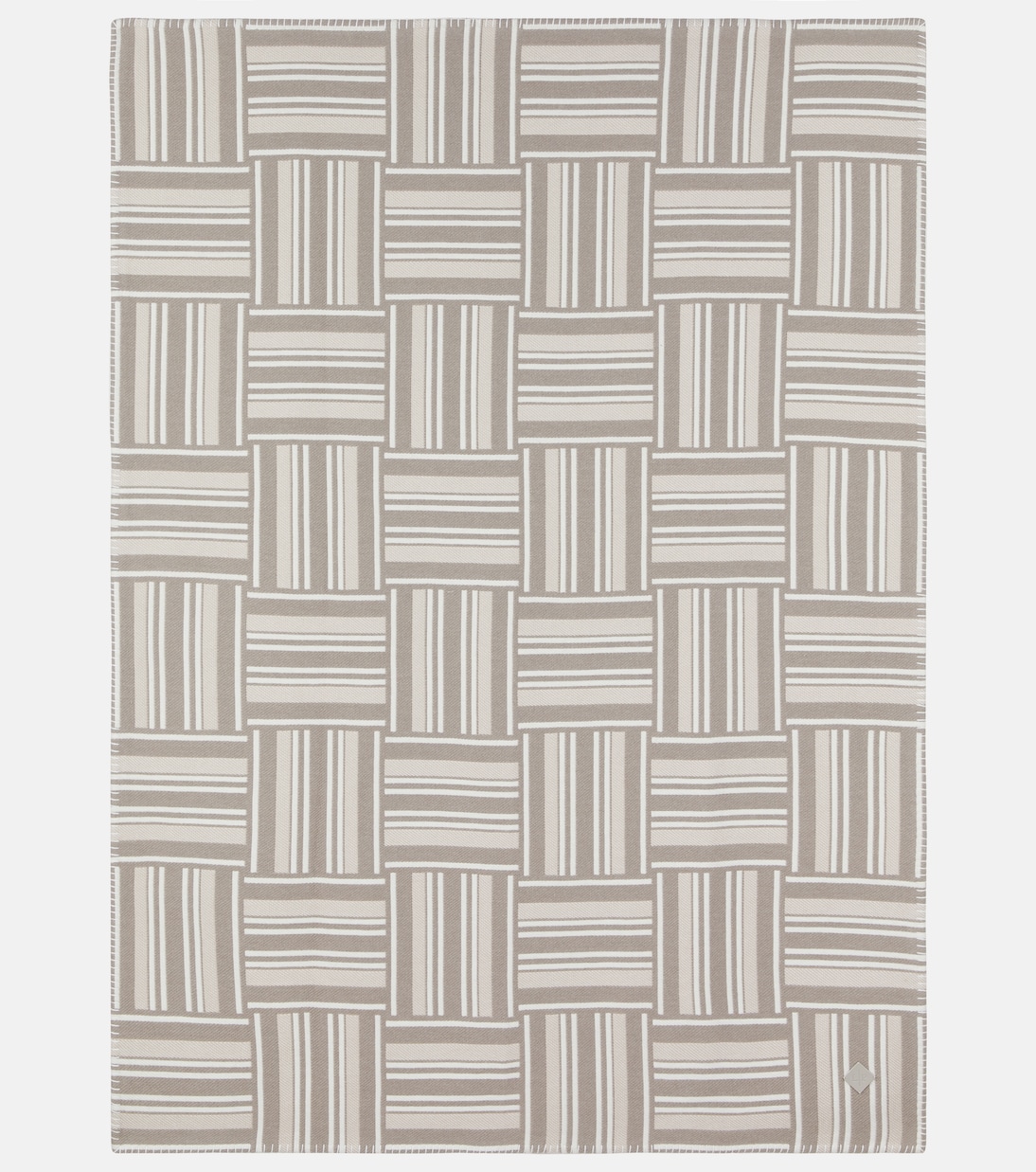 Intarsia striped wool and cashmere throw | Loro Piana