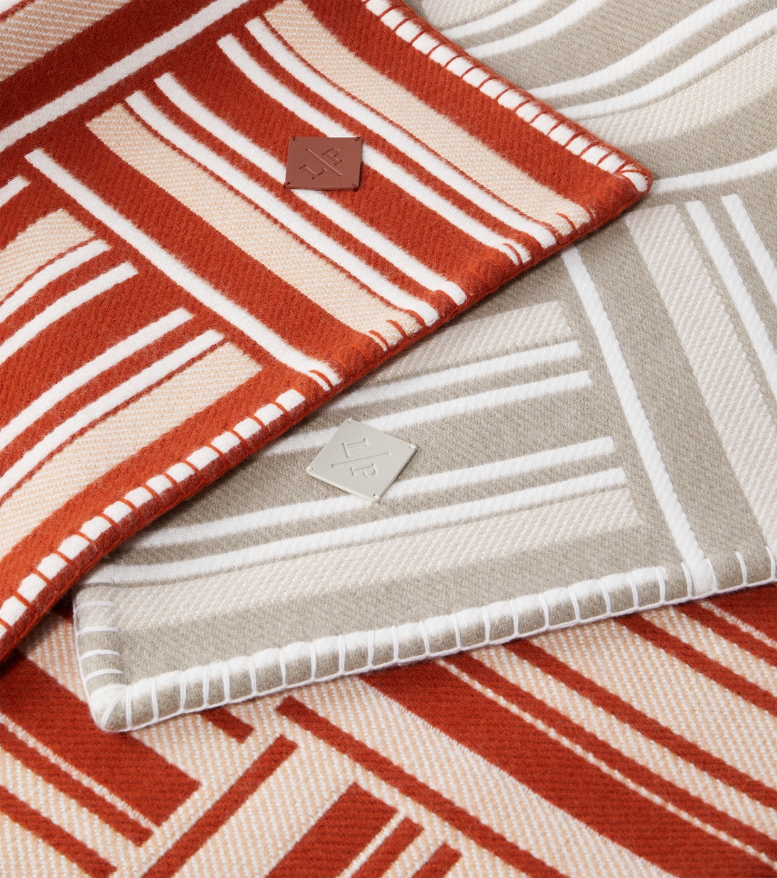 Intarsia striped wool and cashmere throw | Loro Piana