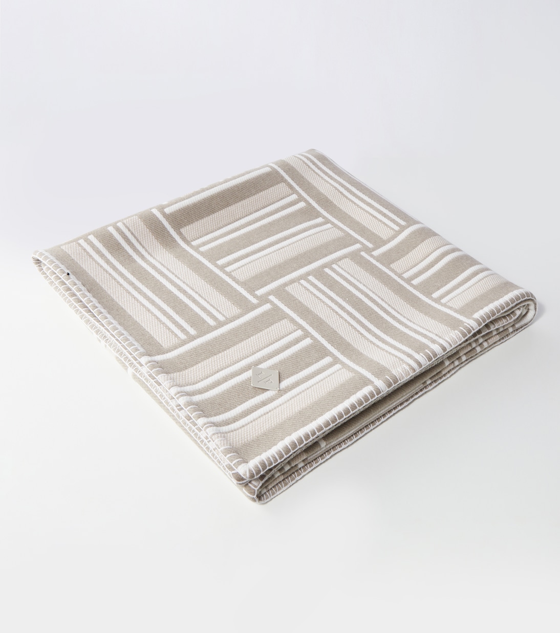Intarsia striped wool and cashmere throw | Loro Piana