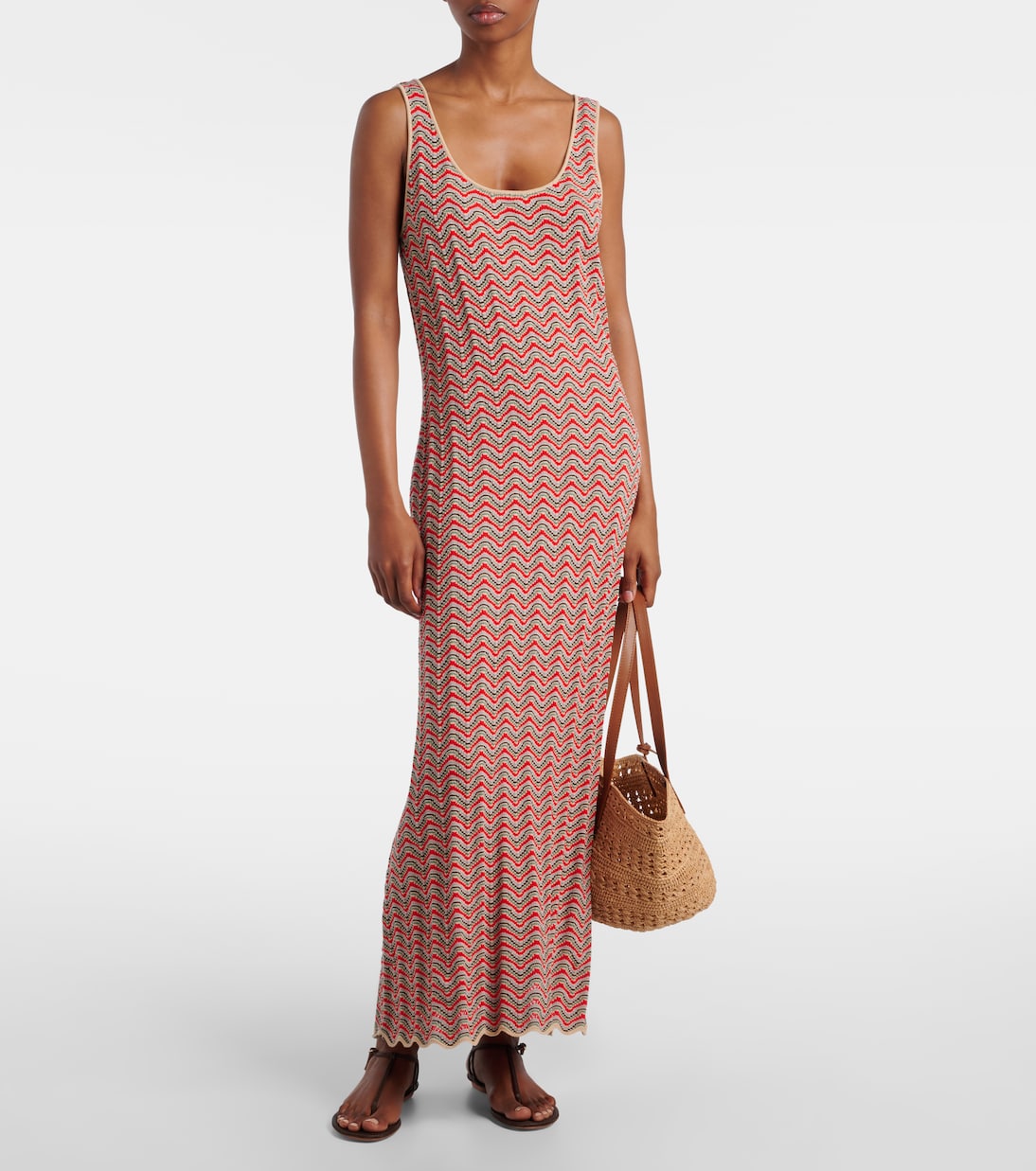 Abito lungo Bondi in maglia di cotone | Rixo