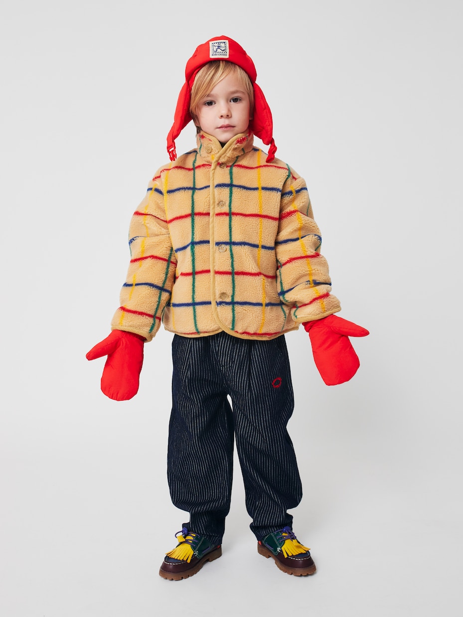 Checked teddy fleece jacket | Bobo Choses