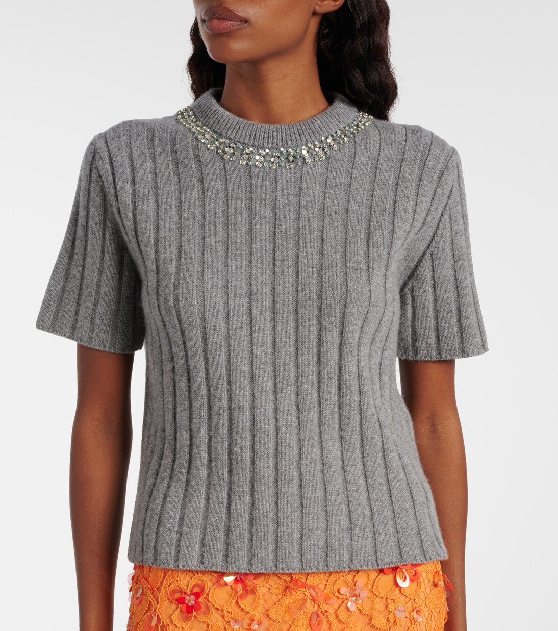 Verzierter Pullover aus Wolle und Kaschmir | Gucci