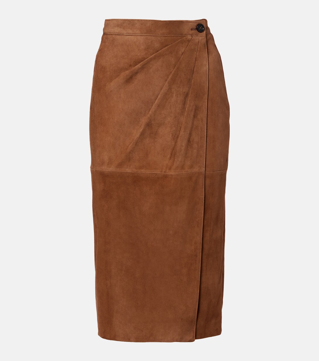 Jerez gathered suede pencil skirt | Max Mara