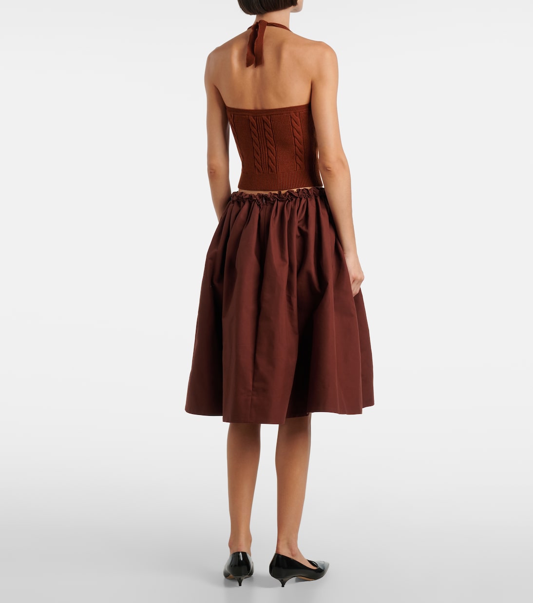 Ruffled cotton midi skirt | Shushu/Tong