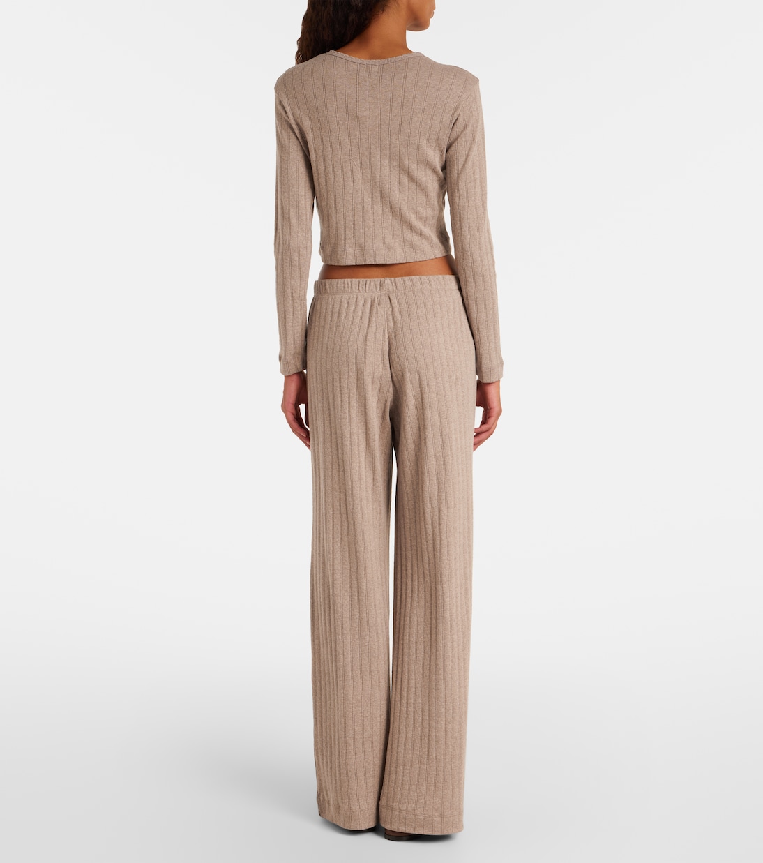 Weite Hose Pointelle aus Strick | Leset