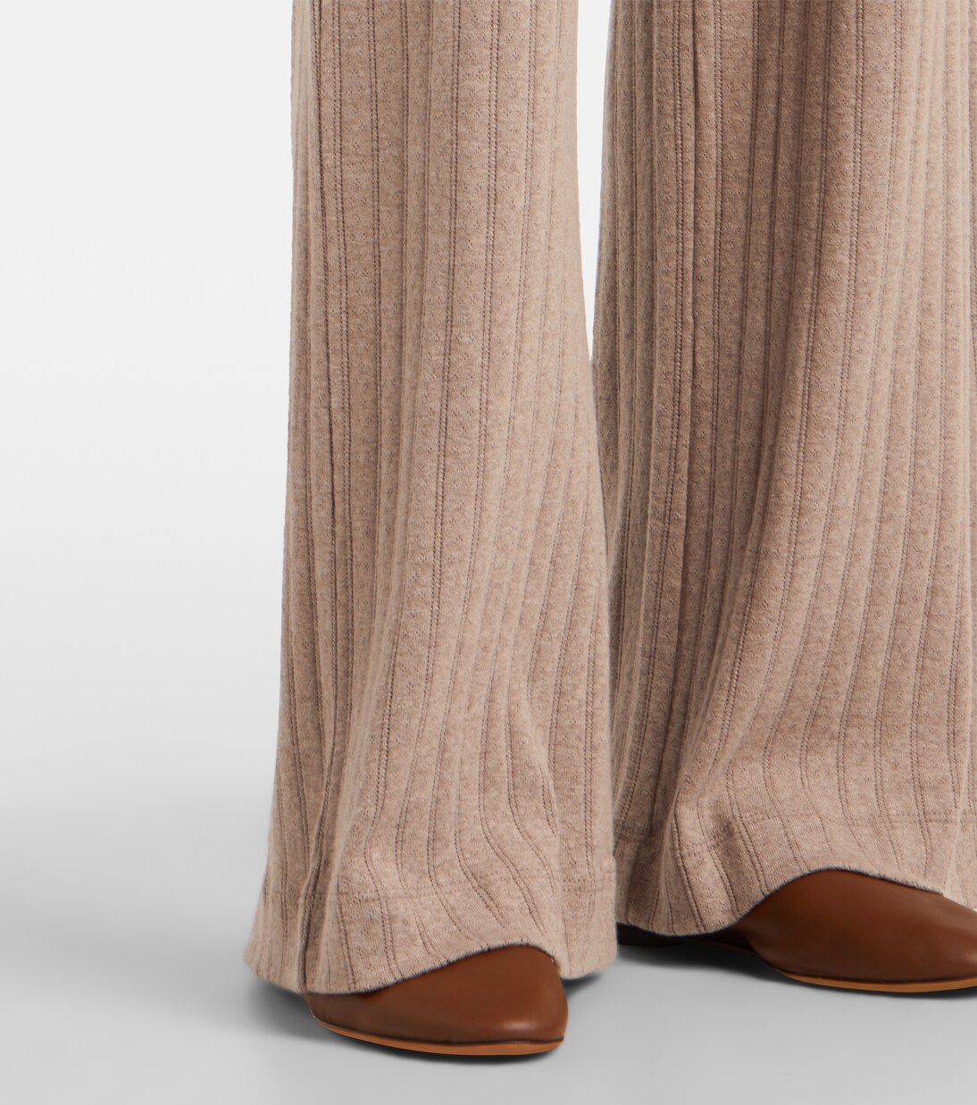 Weite Hose Pointelle aus Strick | Leset