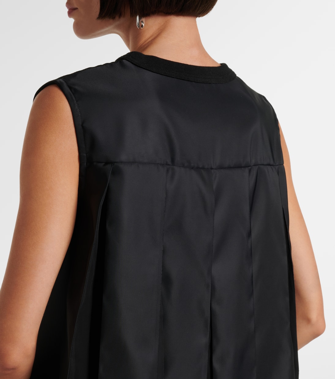 Minikleid aus Jersey und Twill | Sacai