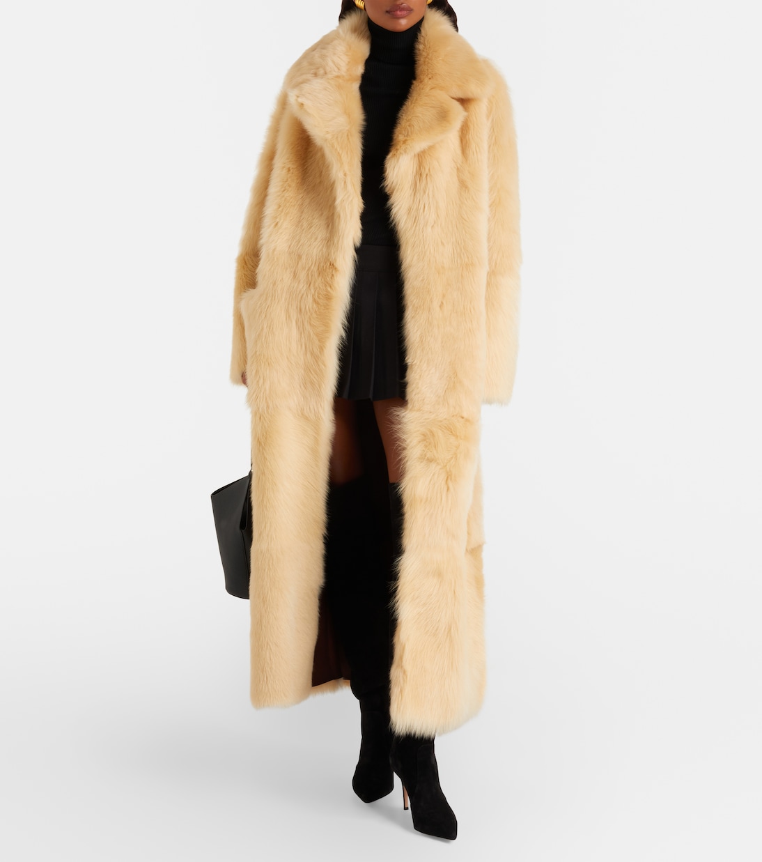 Mantel Evita Long aus Shearling | Nour Hammour