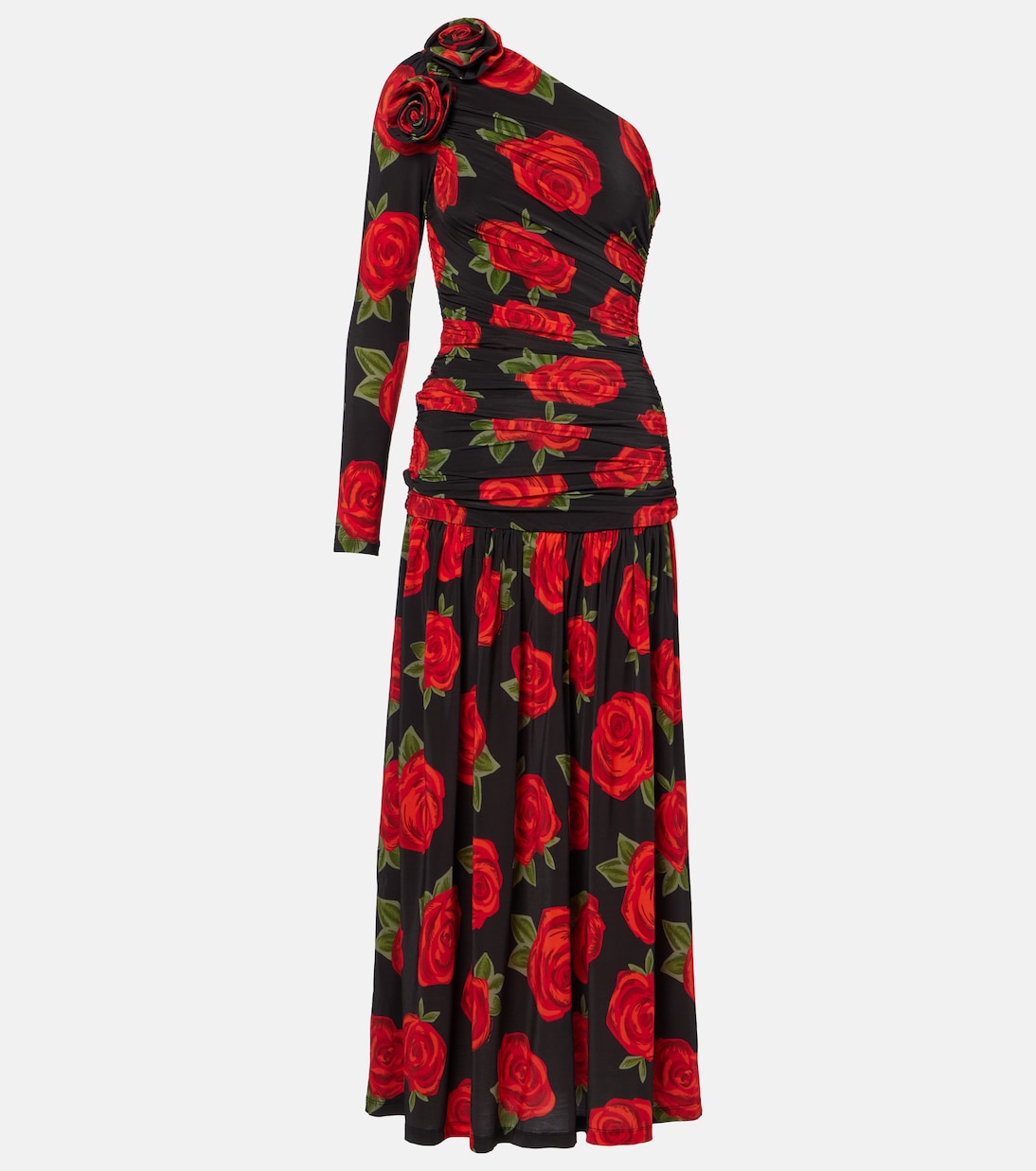 Latin Roses draped one-shoulder maxi dress | Farm Rio
