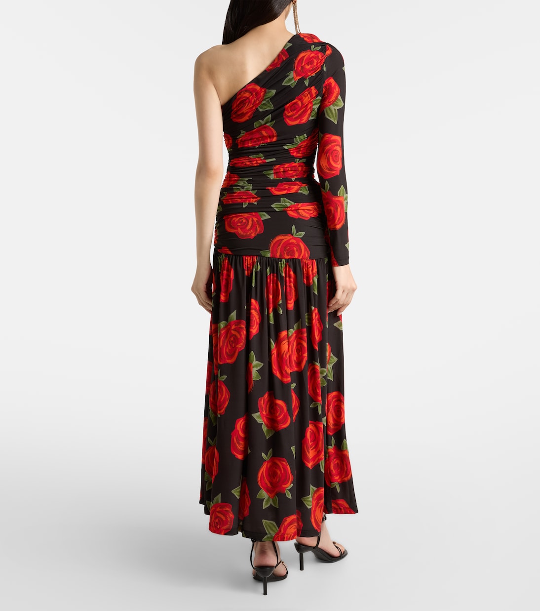 Latin Roses draped one-shoulder maxi dress | Farm Rio