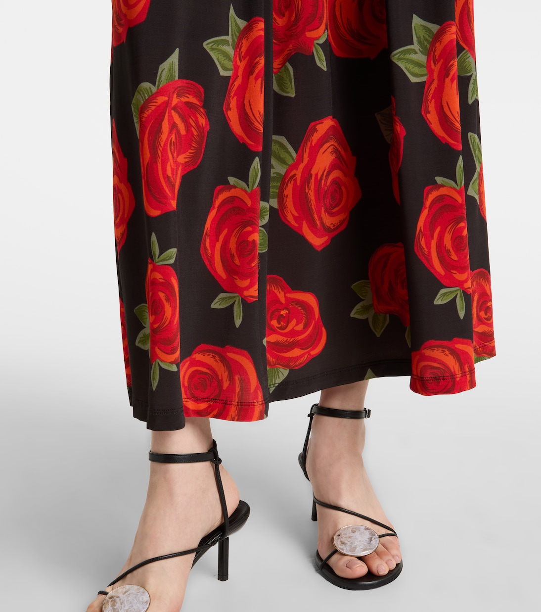 Latin Roses draped one-shoulder maxi dress | Farm Rio