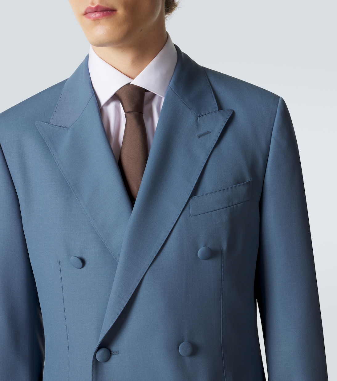 Double-breasted wool poplin suit jacket | Dolce&Gabbana