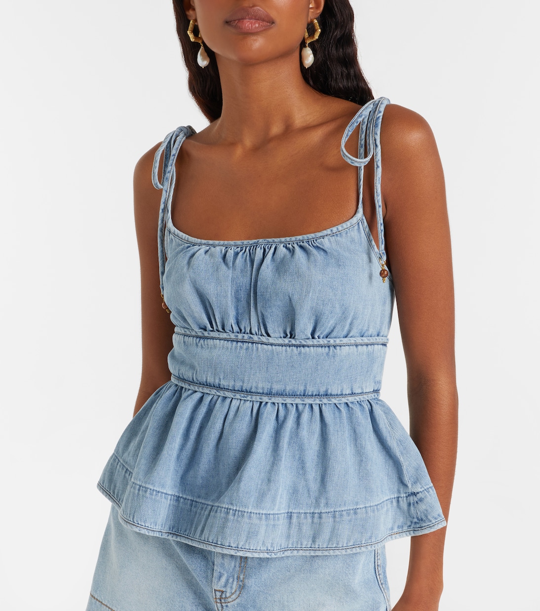 Wanderlust denim top | Zimmermann
