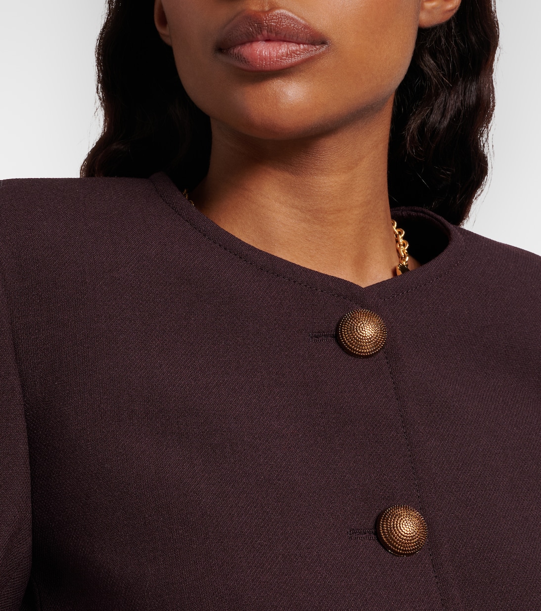 Cropped virgin wool crêpe jacket | Chloé