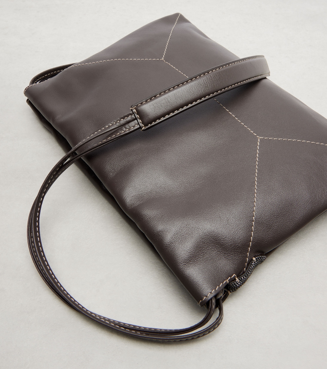 Sac à bandoulière Mini en cuir | Brunello Cucinelli