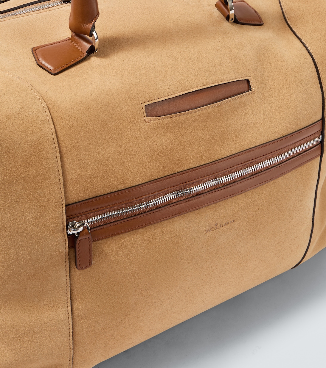 Weekender aus Veloursleder mit Leder | Kiton