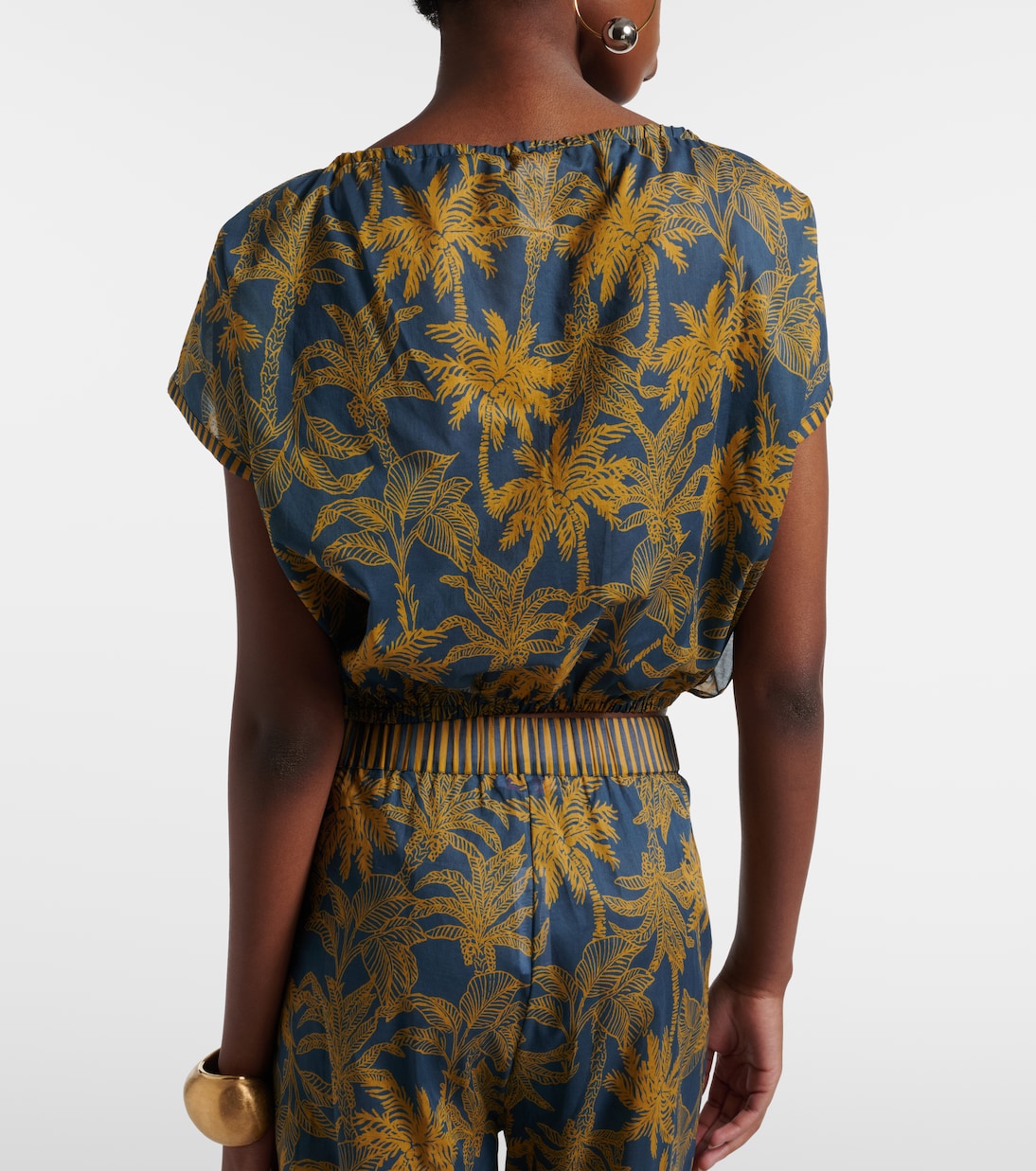 Crocodile printed cotton voile top | Eres