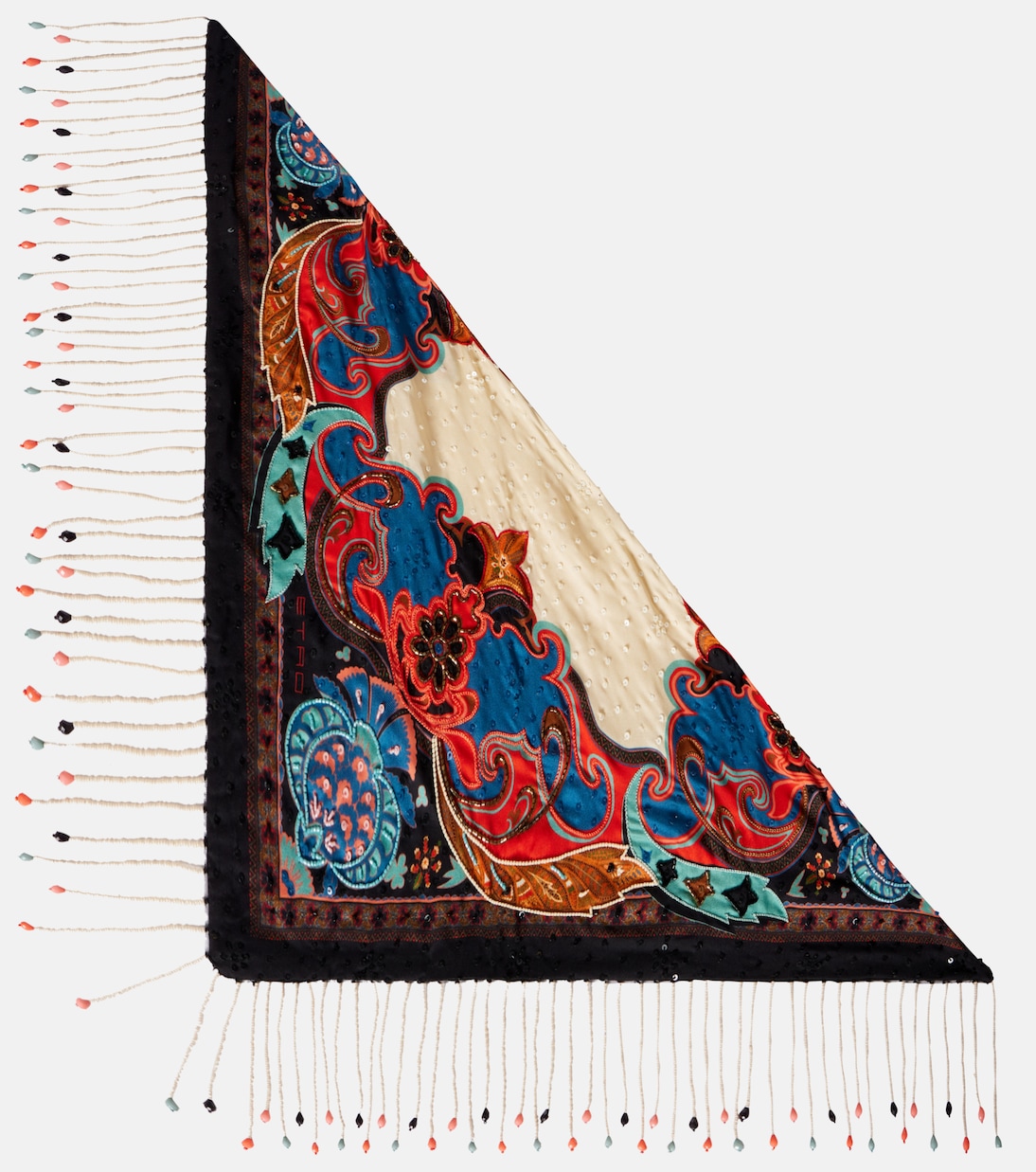 Embellished printed silk scarf  | Etro