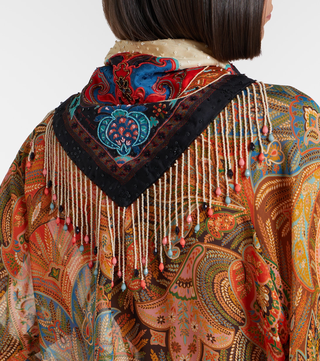 Embellished printed silk scarf  | Etro
