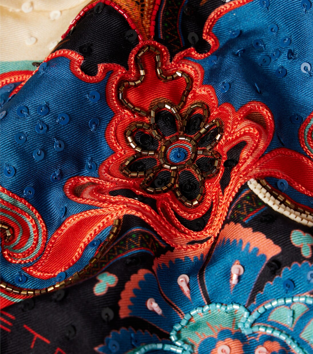 Embellished printed silk scarf  | Etro