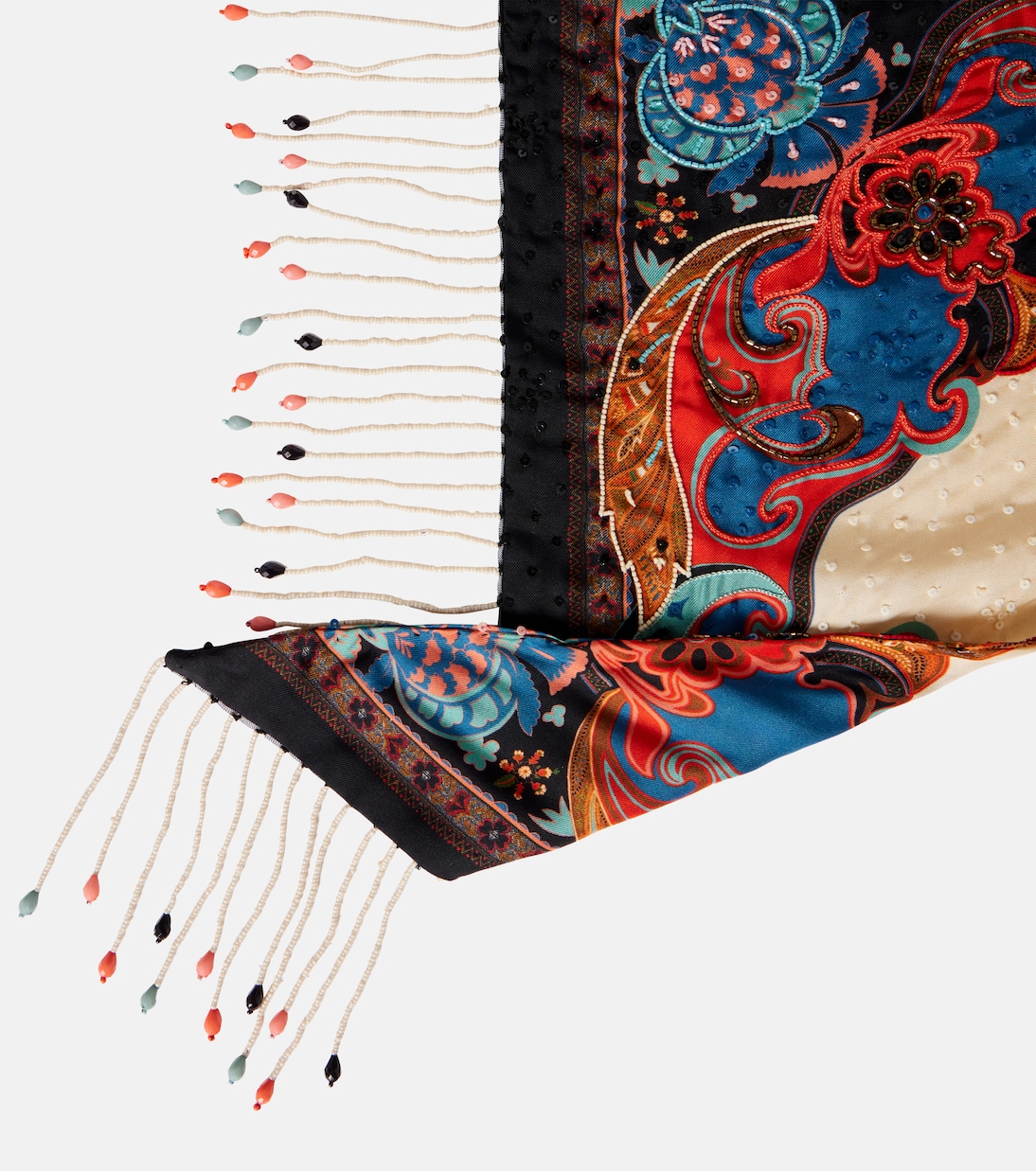 Embellished printed silk scarf  | Etro