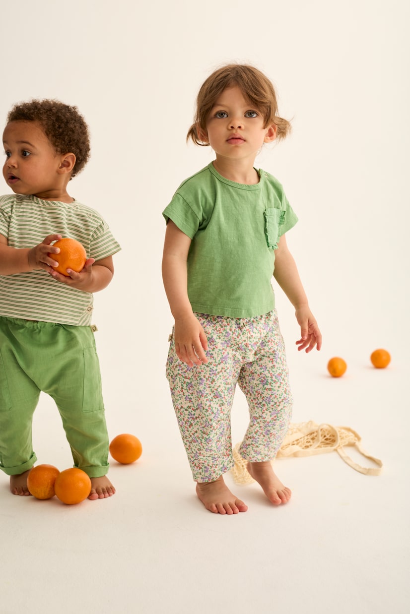Baby Atenas floral twill pants | Cozmo