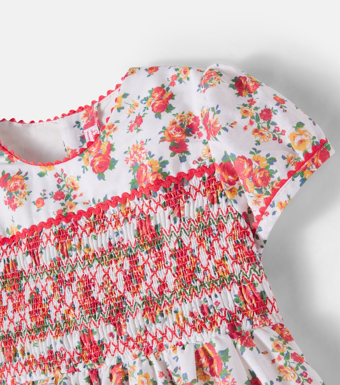 Bedrucktes Kleid Soraya aus Leinen und Baumwolle | La Coqueta