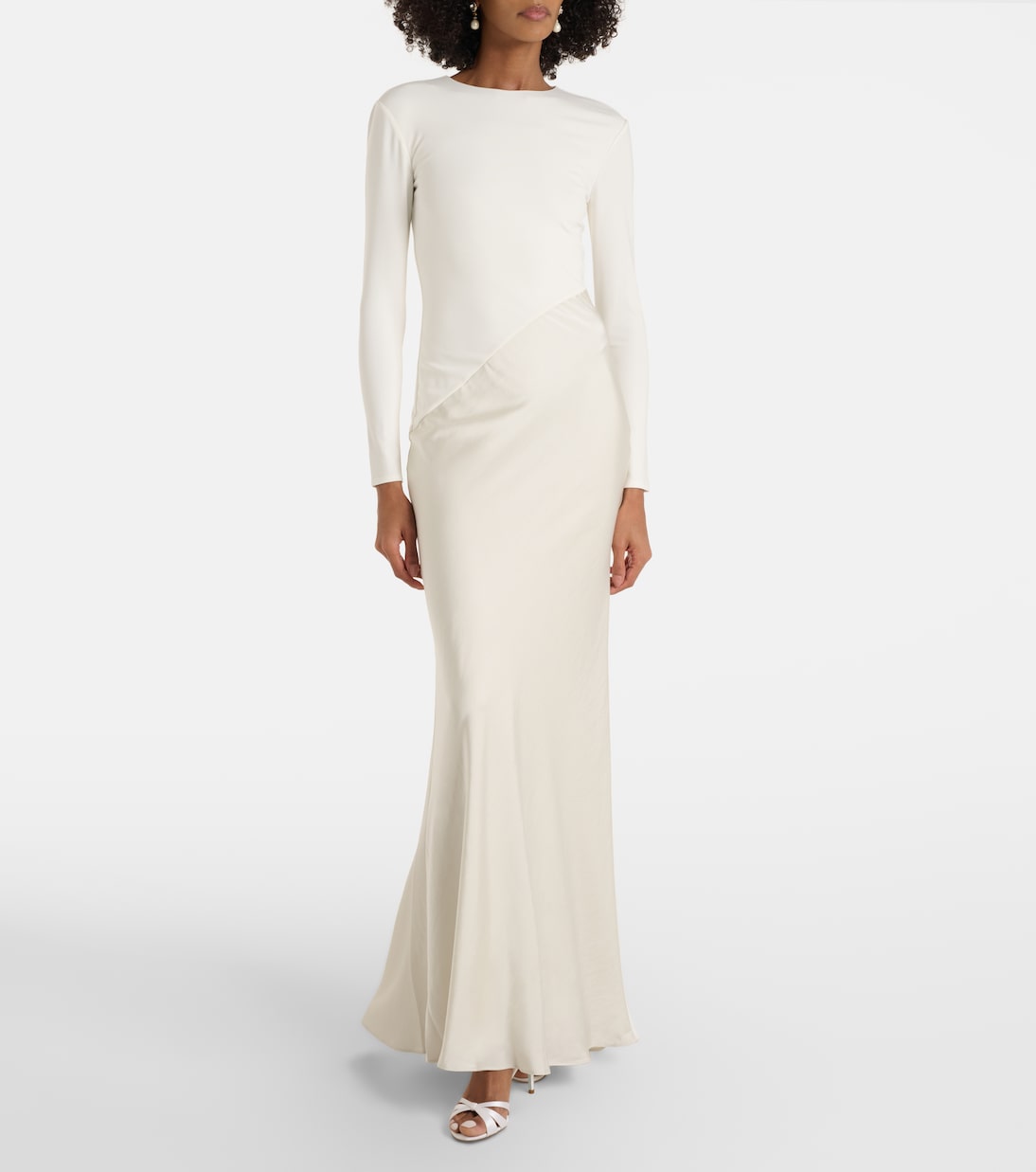 Satin and jersey gown | Roland Mouret