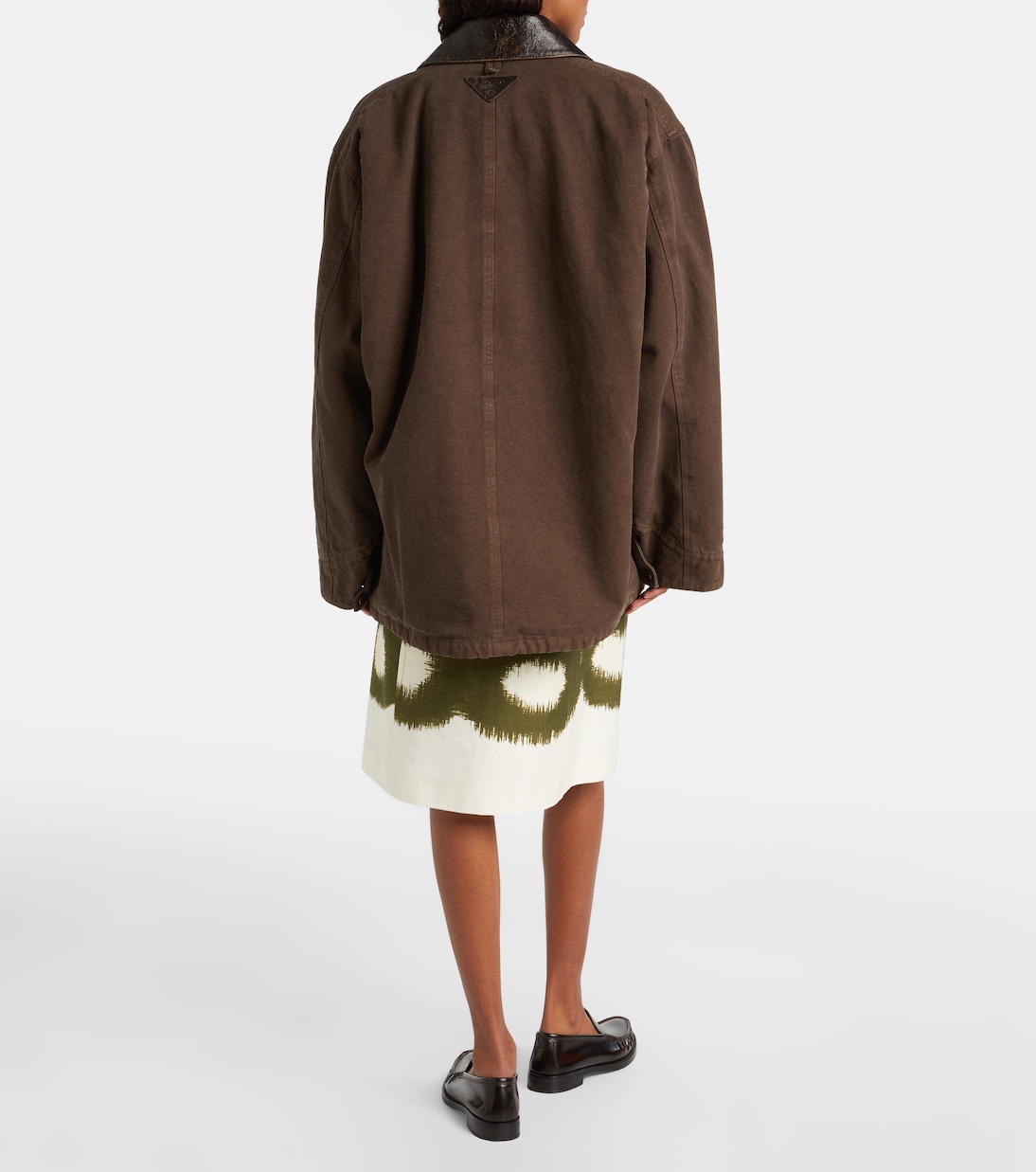 Midirock aus Baumwoll-Canvas | Prada