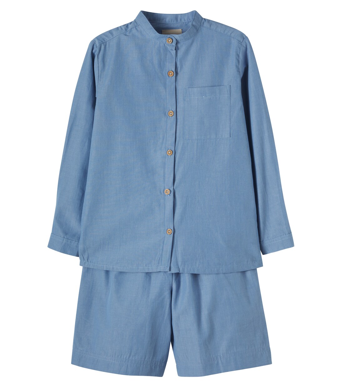 Set aus Hemd und Shorts aus Baumwoll-Chambray | Wheat