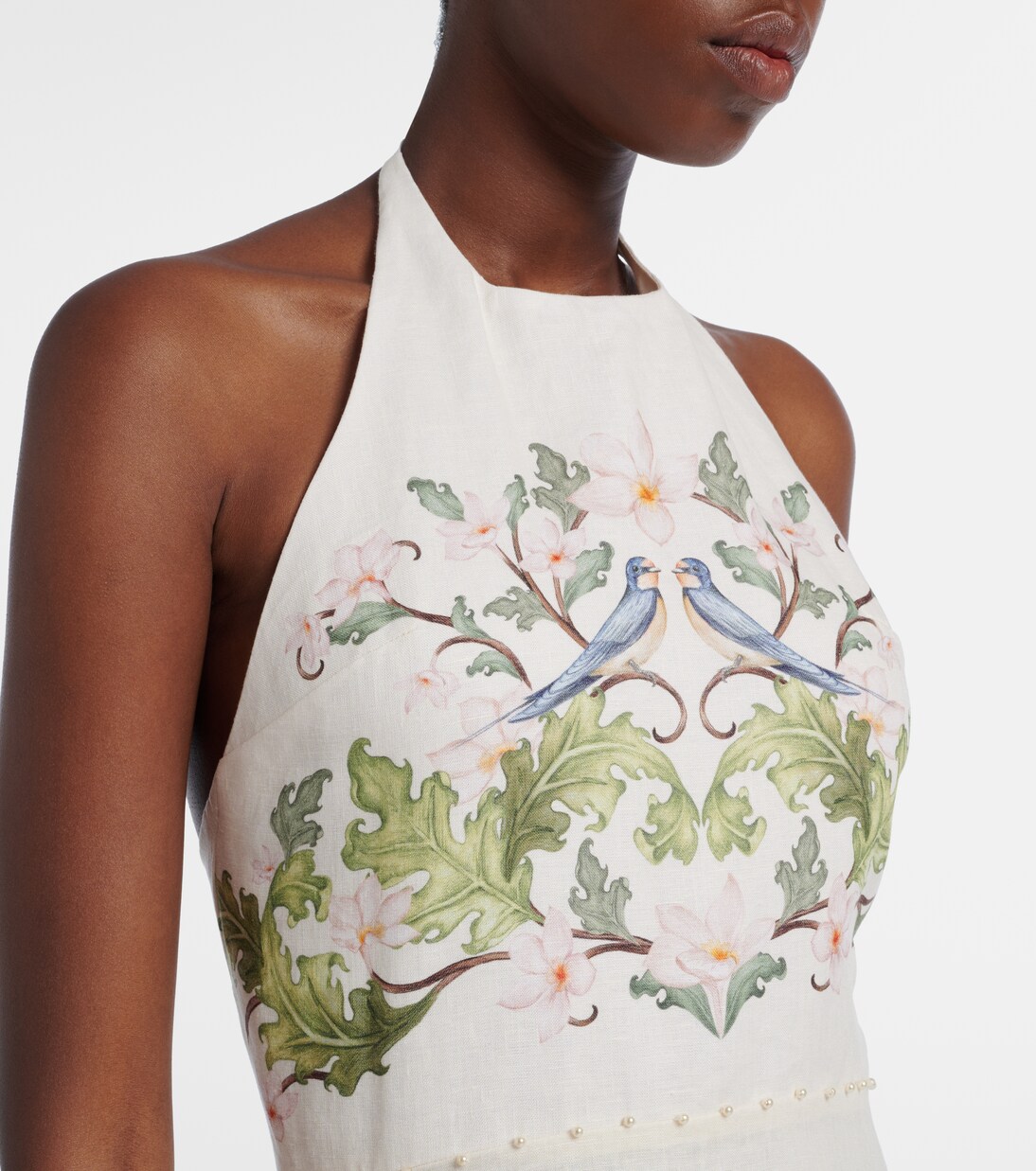Balsa Anhelo floral linen midi dress | Agua by Agua Bendita