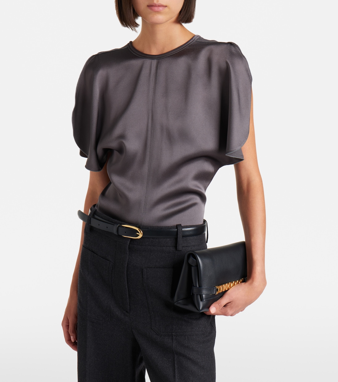 Top Bela aus Satin mit Crêpe-Rücken  | Victoria Beckham