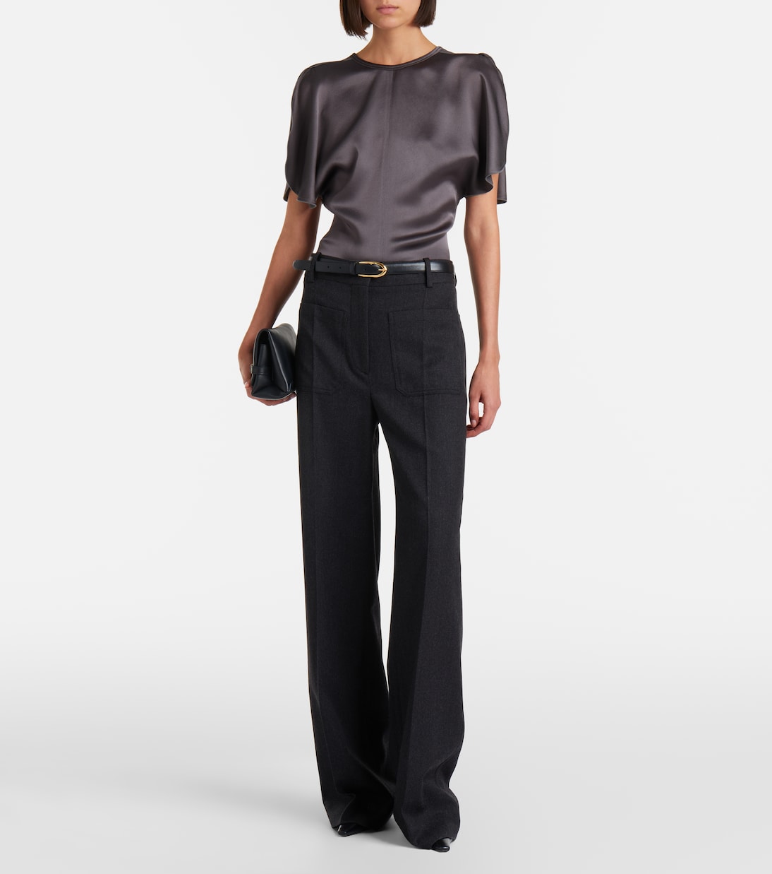 Top Bela aus Satin mit Crêpe-Rücken  | Victoria Beckham