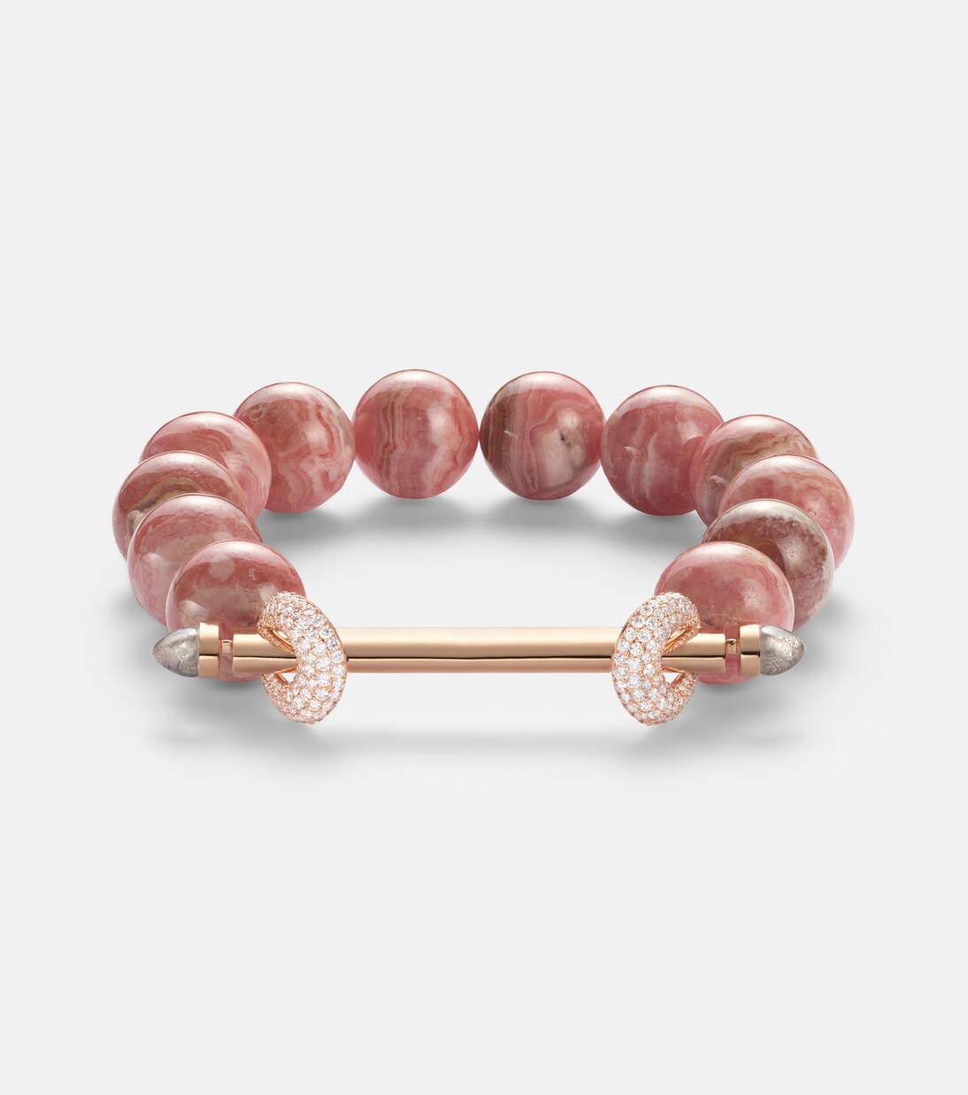 Bracelet Chakra en or rose 18 ct à rhodochrosites et diamants | Ananya