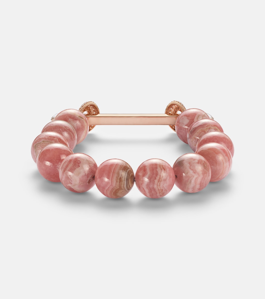 Bracelet Chakra en or rose 18 ct à rhodochrosites et diamants | Ananya