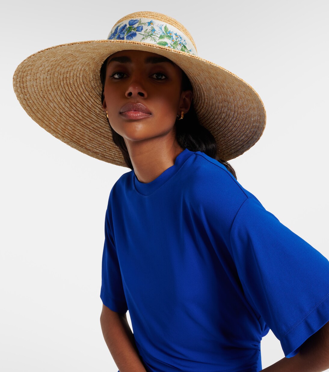 Sombrero de rafia con pañuelo | Ferragamo